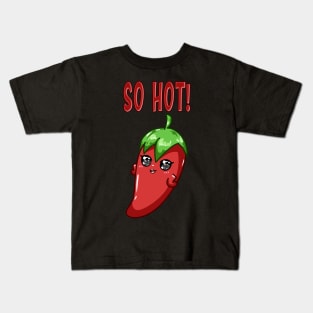 Cute Chilli Chica So Hot Funny Peppers Kids T-Shirt